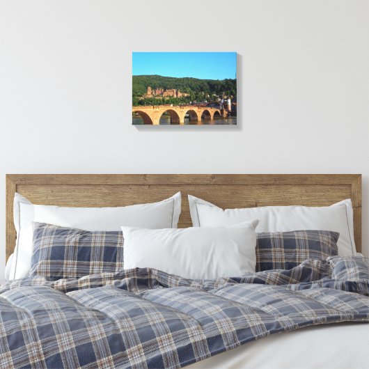 Romantisch Heidelberg kasteel Canvas Afdruk (Insitu (Slaapkamer))