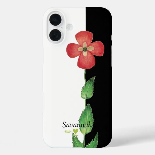 Romantisch Heirloom  Panasje Zwart-wit Case-Mate iPhone Case (Achterkant)