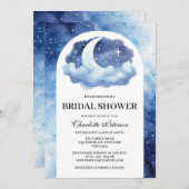 Romantisch hemelmaanster wolken Vrijgezellenfeest Kaart (Voorkant / Achterkant)