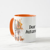 Romantisch Herfst paar paraplu Mok (Voorkant links)