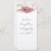 Romantisch herfsthuwelijksmenu kaart (Achterkant)