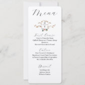 Romantisch herfsthuwelijksmenu kaart (Voorkant)