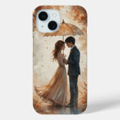 Romantisch herfstpaar onder paraplu - Love Art I Case-Mate iPhone Case (Achterkant)