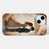 Romantisch herfstpaar onder paraplu - Love Art I Case-Mate iPhone Case (Achterkant (horizontaal))