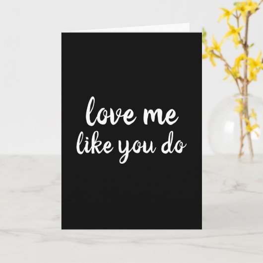 ROMANTISCH HOUD MIJ ZOALS U KARTONNEN DOET OM HEM KAART (Gele Bloem)