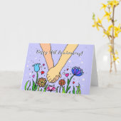Romantisch Houden van Elkaars Hand - cadeau voor e Kaart (Gele Bloem)