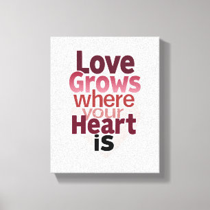 Romantisch huisdecor canvas afdruk