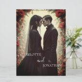 Romantisch Huwelijk in Zwarte Elegantie (Staand voorkant)