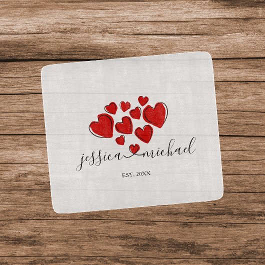 Romantisch Huwelijks Geschenk Glas Snijplank
