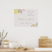 Romantisch huwelijks welkomstbord poster (Keuken)