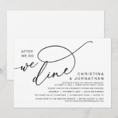 Romantisch huwelijksdiner, nadat we dat hebben ged kaart (Voorkant / Achterkant)