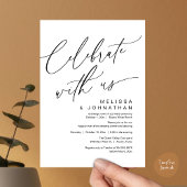 Romantisch huwelijksdinerfeest, vier met ons kaart
