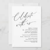 Romantisch huwelijksdinerfeest, vier met ons kaart (Voorkant)