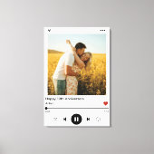 Romantisch huwelijksjubileum foto lied album canvas afdruk (Voorkant)