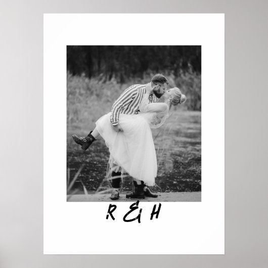 Romantisch huwelijksportret met bericht Jubileum Poster (Voorkant)