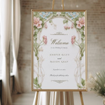 Romantisch Hydrangea Trouw Welkomstbord