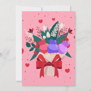 Romantisch Ice Cream Bouquet Schattige Flowers Hea Aankondiging