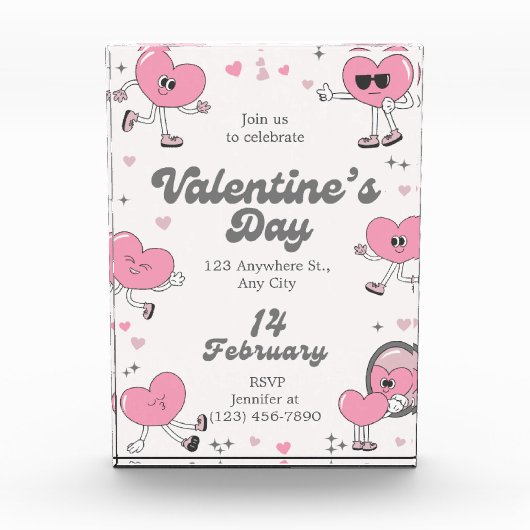 Romantisch iedere dag is Valentijnsdag aangepaste  Fotoblokken (Voorkant)