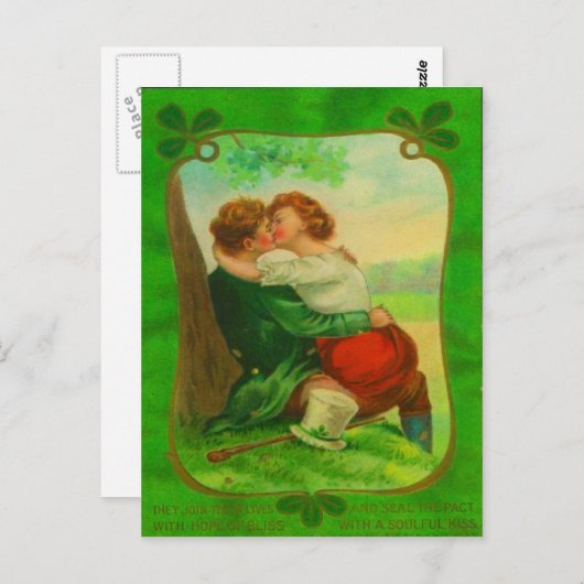 Romantisch Iers Paar St Patrick's Day Briefkaart (Voorkant / Achterkant)