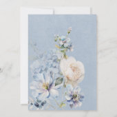 Romantisch Iets Blauw Bloemen Vrijgezellenfeest Kaart (Achterkant)