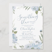 Romantisch iets blauw floraal Vrijgezellenfeest Kaart (Voorkant)