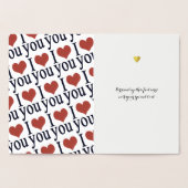 Romantisch 'Ik hou van je' harten gouden \ goud Folie Kaarten (Binnen)