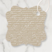 Romantisch INITIAAL Cursief handschrift Auteur Ver Bedankjes Labels (Achterkant)