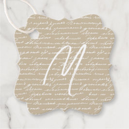 Romantisch INITIAAL Cursief handschrift Auteur Ver Bedankjes Labels