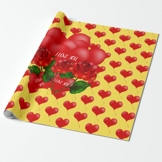 Romantisch inpakpapier (Uitgerold)