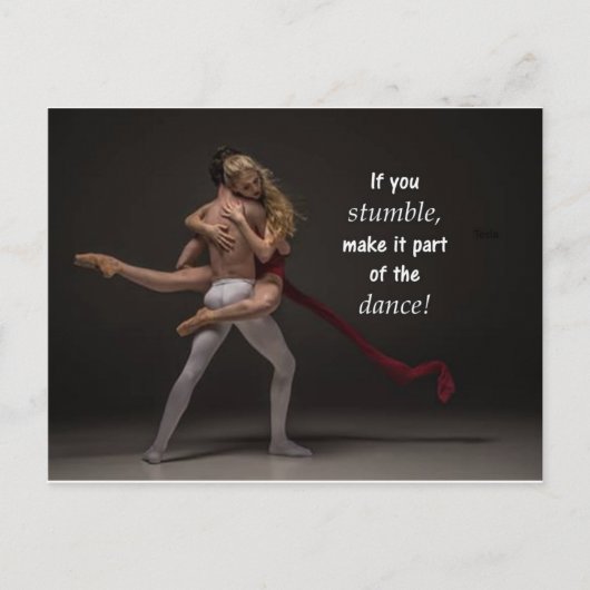 Romantisch Inspirerend Quote Ballet Paar Briefkaart (Voorkant)