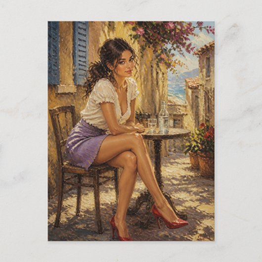 Romantisch Italiaans Briefkaart (Voorkant)