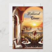 Romantisch Italiaans bruiloft repetitie diner Kaart (Voorkant)