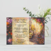 Romantisch Italiaans Elope of Post bruiloft feest Kaart (Staand voorkant)