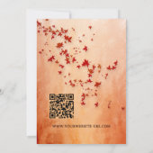 Romantisch Italiaans Floral Herfst repetitie diner Kaart (Achterkant)