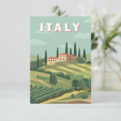 Romantisch Italië landschap Bedankkaart (Staand voorkant)