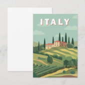 Romantisch Italië landschap Bedankkaart (Voorkant / Achterkant)