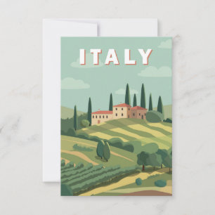 Romantisch Italië landschap Bedankkaart