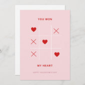 Romantisch jij won mijn hart Valentijnsdag kaart (Voorkant / Achterkant)