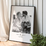 Romantisch Jubileum gepersonaliseerde bericht foto Poster<br><div class="desc">Leg de essentie van eeuwige liefde vast met ons gepersonaliseerde poster voor gepersonaliseerde berichtfoto's. Deze op maat gemaakte familieportretprint is niet alleen een geschenk; het is een tijdloze verklaring van genegenheid, perfect voor elke gelegenheid, van jubilea en huisverwarming tot bruiloften en verder. Als een hartelijk jubileumgeschenk van een echtgenoot of...</div>
