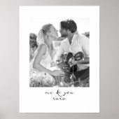 Romantisch Jubileum gepersonaliseerde bericht foto Poster (Voorkant)