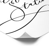 Romantisch kalligrafie bloemige selfie station bor poster (Hoek)