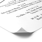 Romantisch kalligrafie drankkaart bord poster (Hoek)