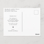 Romantisch kalligrafie schrift trouwfoto bedankje briefkaart (Achterkant)