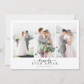 Romantisch kalligrafisch schrift Meerdere foto's H Bedankkaart (Voorkant)