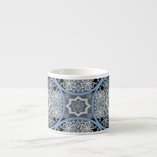 Romantisch Kant: Heldere Abstracte Print. Espresso Kop (Voorkant)