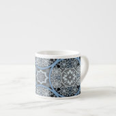 Romantisch Kant: Heldere Abstracte Print. Espresso Kop (Voorkant rechts)