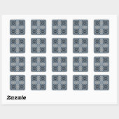 Romantisch Kant: Heldere Abstracte Print. Vierkante Sticker (Vel)