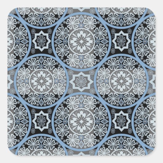 Romantisch Kant: Heldere Abstracte Print. Vierkante Sticker (Voorkant)