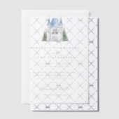 Romantisch Kasteel Waterverf Illustratie Huwelijk Vellum Uitnodigingen (Offset (Uitnodiging))