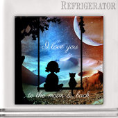 Romantisch Kat Moonlight Love Magnet